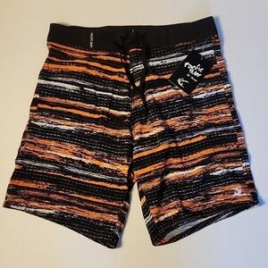 Pacific Surf Men's Size Large Multi-Color Surfer Print Vintage Surf Swim Trunks